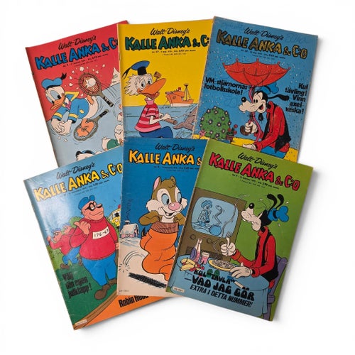 Kalle Anka & Co Serietidningar - 15 st 1974-1976
