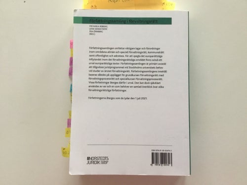 Författningssamling i förvaltningsrätt 2021/22 av Michaela Ribbing, Lena