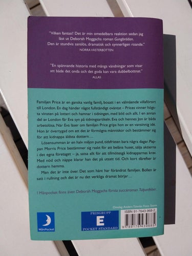 "Sommarläsning" Deborah Moggach "Gungbrädan"