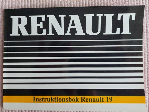 Instruktionsbok Renault 19 1990 ?