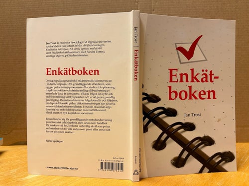 Enkätboken av Jan Trost. Bok. Very Fine plus