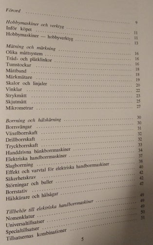 Maskiner och verktyg för hem och hobby av Roland Sundqvist, bok. Very Fine