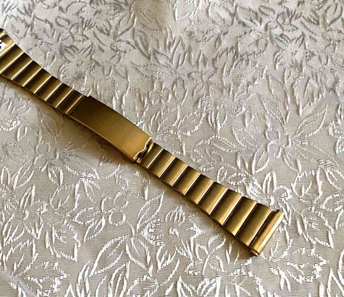 Klockarmband, Guldförgyllt stål.Champion140-160mm.Nytt Från äldre guldsmedsaffär