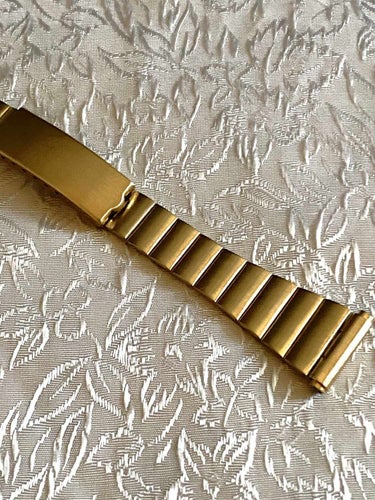 Klockarmband, Guldförgyllt stål.Champion140-160mm.Nytt Från äldre guldsmedsaffär