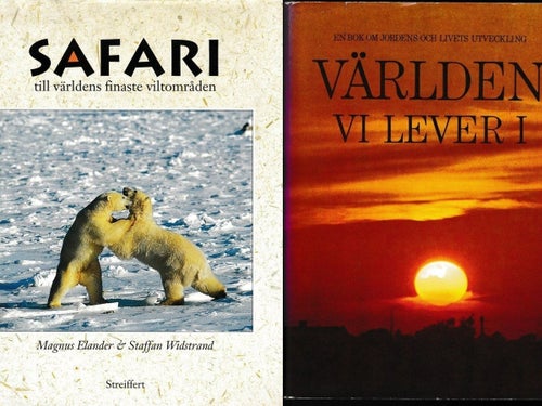2 böcker: Safari till världens finaste viltområden - samt världen vi lever i