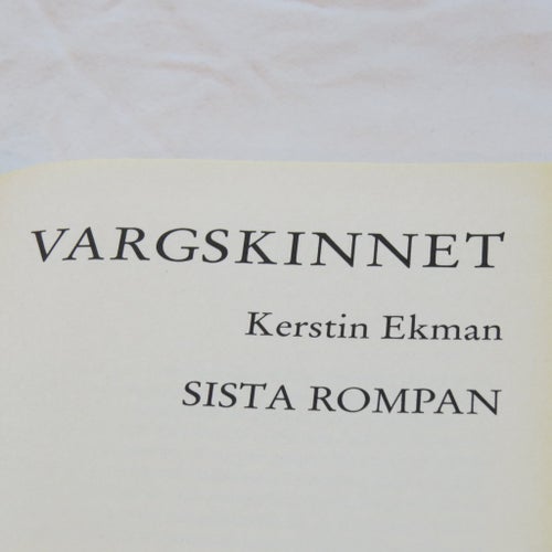 Vargskinnet - Sista Rompan av Kerstin Ekman, 1986