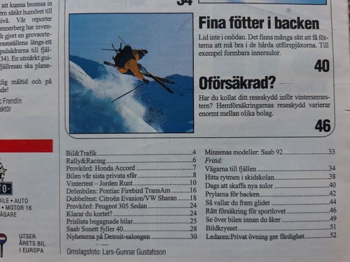 Vi bilägare nr 2 1996: Saab Sonett 40 år + Saab 92, Pontiac Firebird Trans Am