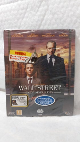 Wall Street Money Never Sleeps Blu-Ray (Norsk utgåva / Svensk text) Oöppnad