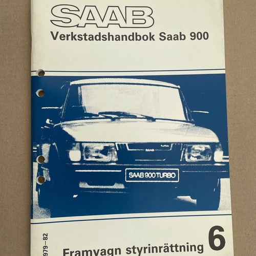 SAAB 900 Verkstadshandbok Framvagn styrinrättning M 1979 - 82