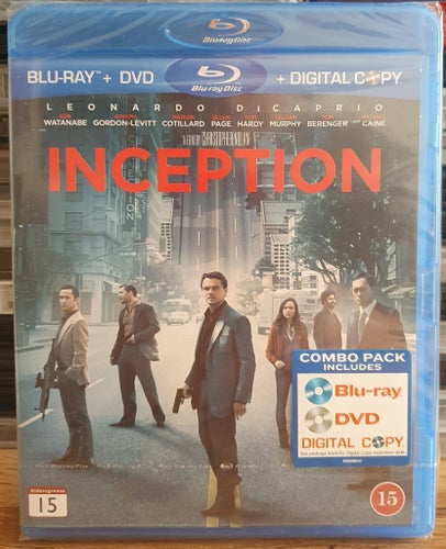 Inception (Blu-ray + DVD + Digital Copy) - OBS! Inplastad!!!
