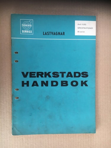 VOLVO Verkstadshandbok Lastbil 86-serien Specifikationer