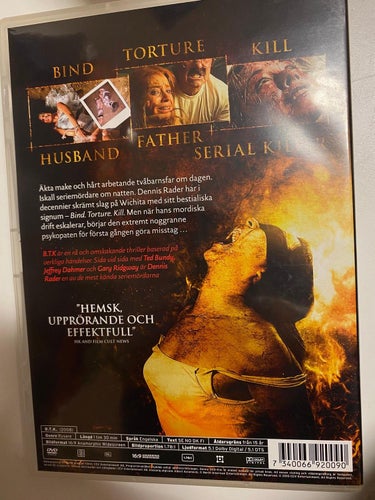 DVD B.T.K Bind Torture Kill Kane Hodder FINT SKICK