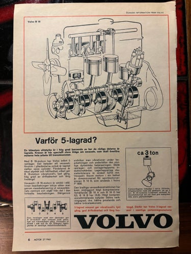 Volvo B18 Motor 1963 annons