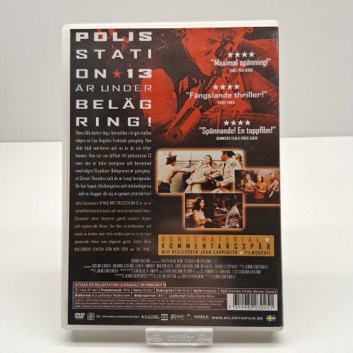 Attack mot polis station 13 - Region 2, DVD-Film, Svensk text, Fint skick