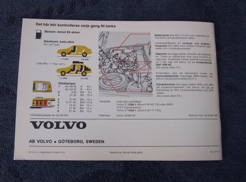 Volvo 343 instruktionsbok 1979S