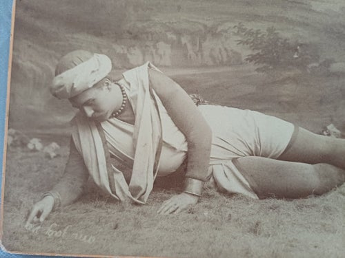 Antikt stort foto Opera ARVID ÖDMAN som Zephoris i konung för en dag 1887