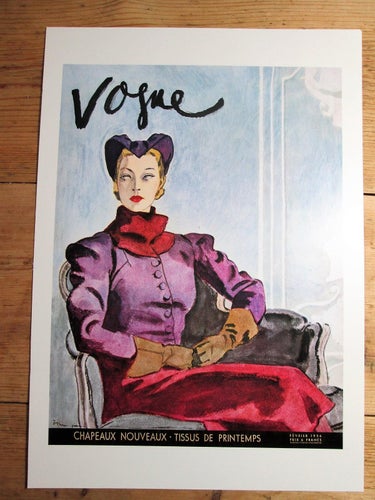 VOGUE - TRYCK EFTER TIDNINGSOMSLAG- ART DECO