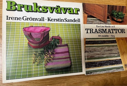 Två vävböcker - Bruksvävar och Trasmattor