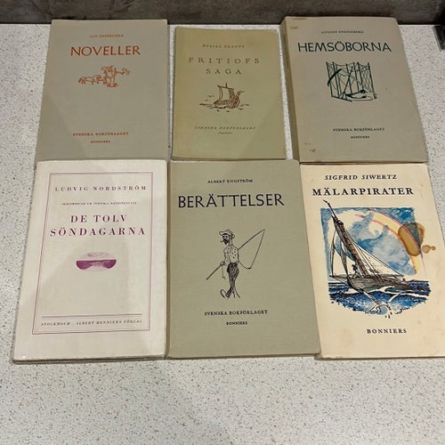 Bokpaket: Noveller av Jan Fridegård, Fritiofs Saga av Esaias Tegnér m.fl.