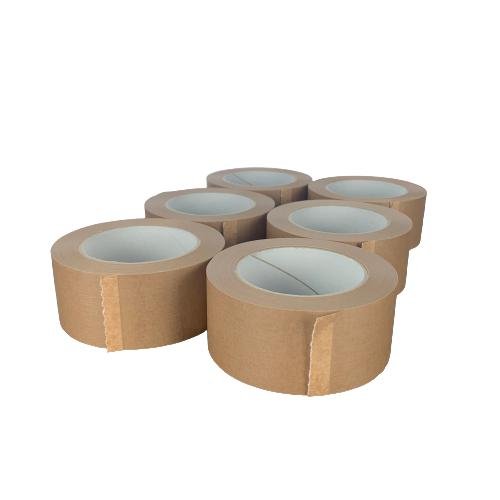 Packtejp Papper 6-pack 50mm x 50m Tape Tejp Brun Papperstejp