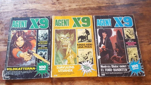 Agent X9 / 1978 - 1983 (Paket med 3 st tidningar / OK Skick)