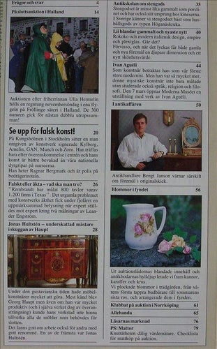 Antik&Auktion 1987/3.Jonas Hulstén.Lii Fogel.Ivan Aguéli.Falsk konst.