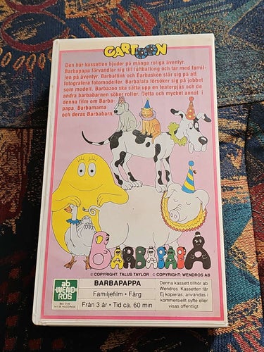 Barbapapa Spelar Teater VHS Svenskt Tal