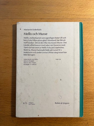 Mellis och Musse av Marianne Söderbäck, okänt publiceringsår