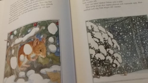 Barnbok JULMUSEN Saga om den första Julen Höjd 28,5 cm Bredd 22 cm