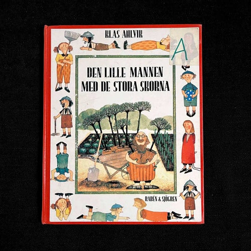 Den lille mannen med de stora skorna - Klas Ahlvik - Barnbok äldre retro bilder