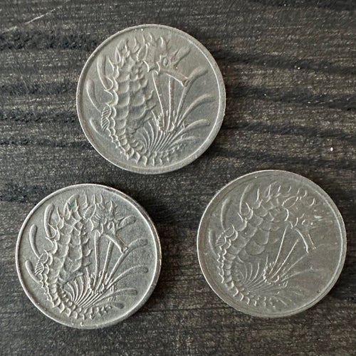 Mynt: Singapore - 10 Cents x 3 (1971/79/82) / coin