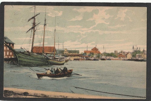 Visby Hamn 1909. Segelskutor