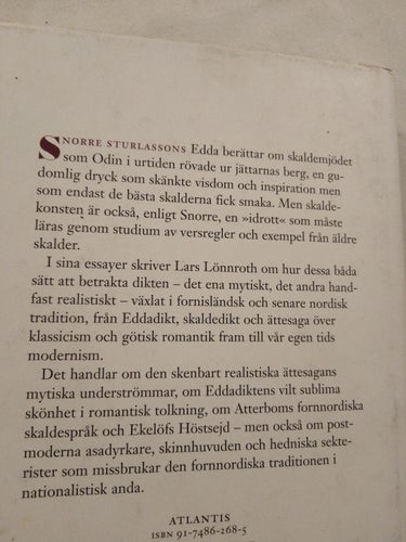 Lars Lönnroth Skaldemjödet i berget essayer om fornisländsk ordkonst ... VF