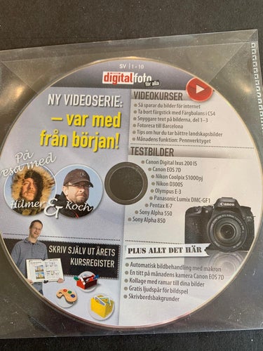 DVD med Foto-kurser och tips (bifogades Digital Foto nr 1, 2010)