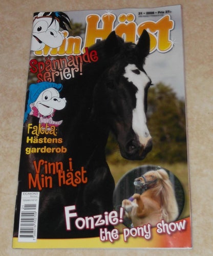 MIN HÄST tidning nr 21 2008 hästtidning Serier Hästar Mulle Barn Tonåring Tjej