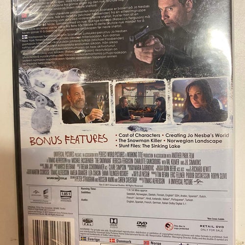 DVD The Snowman Michael Fassbender INPLASTAD