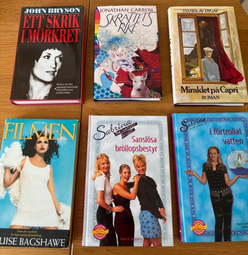 Bokpaket – 6 inbundna böcker, spänning, fantasy och ungdomsböcker