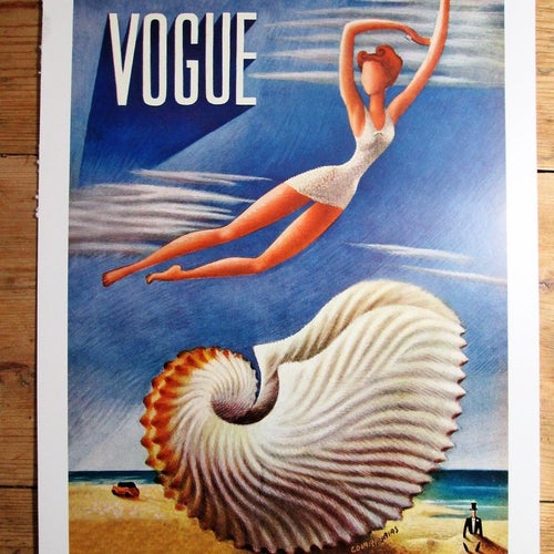 VOGUE - TRYCK EFTER TIDNINGSOMSLAG- ART DECO