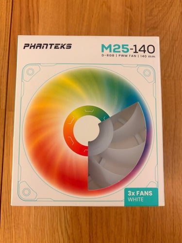 Phanteks M25-140 D-RGB PWM – 3×140 mm vita ARGB-fläktar