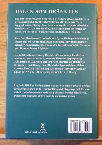Reginald Hill Dalen som dränktes Inbunden Nyskick!