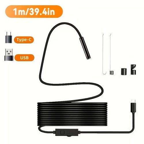 1080P HD Mobile Phone Endoscope Camera with 8 LED Lights, IP67 Waterproof