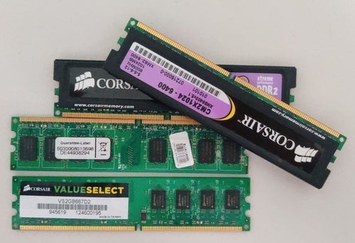 RAM Memory Modules DDR2 - Corsair and Elixir, 4 pcs