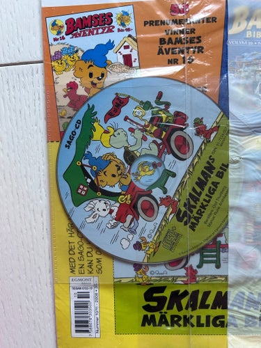 Bamse Äventyr Nr 10-11 år 2008 med Sago-CD Skalmans Märkliga Bil