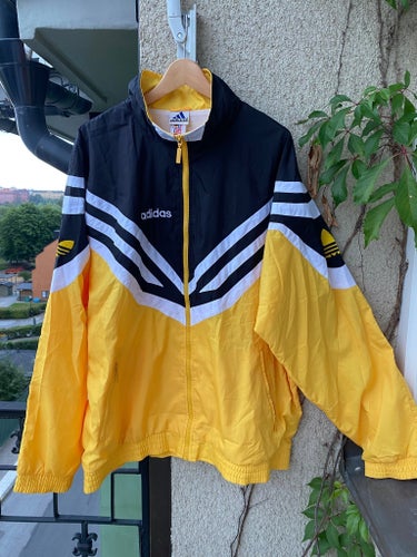 Vintage 90s Adidas Trefoil Vindjacka – Storlek XL