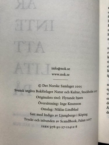 SOMMAREN ÄR INTE ATT LITA PÅ Frode Grytten 2007