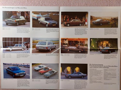 Mercedes Benz programm 1982 in deutsch