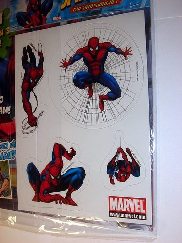 SPIDERMAN I ORIGINAL PLAST med leksak 2007 nr 9 MAGNETER
