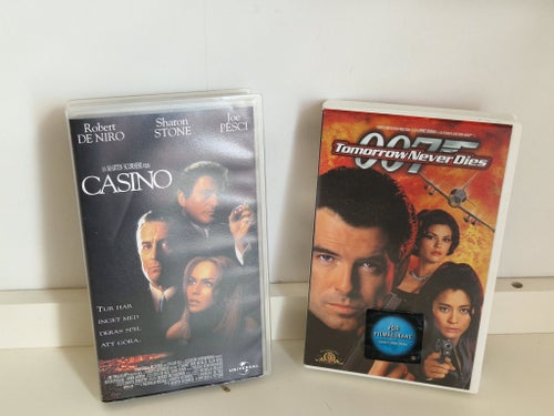 Casino och 007 Tomorrow Never Dies (VHS)