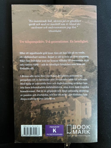 Bränn alla mina brev av Alex Schulman, 2019
