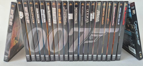 Komplett samling med James Bond - 20st DVD + 2 extra